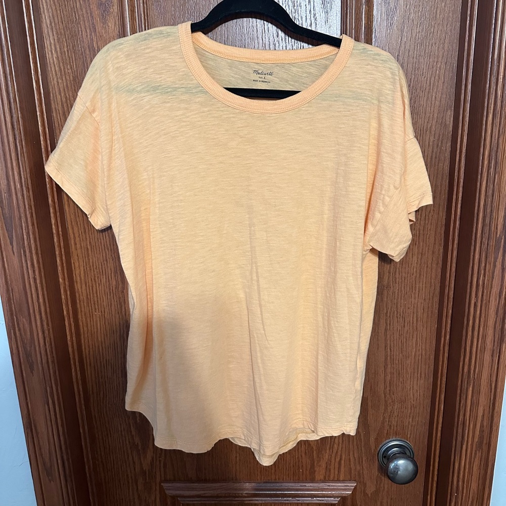 Madewell orange Tshirt size large